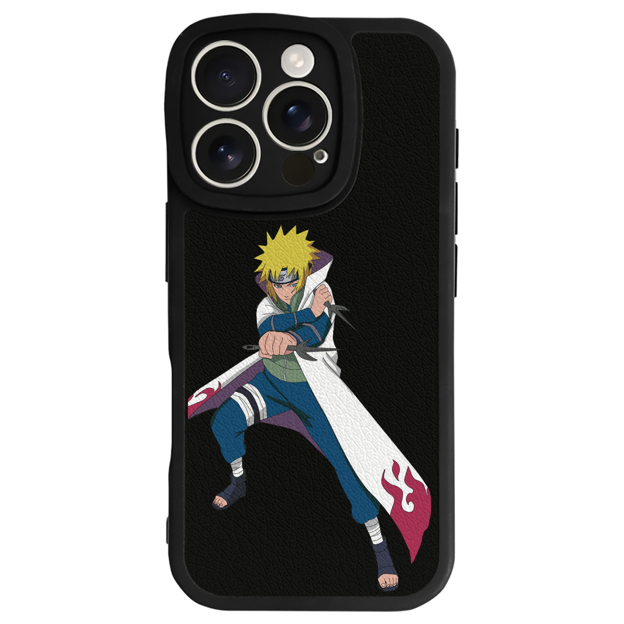 （画像用） NARUTO -ナルト- 波風 ミナト Namikaze Minato 【iPhone 16シリーズ対応】シリコンスマホケース（レザー調） 材質：シリコン